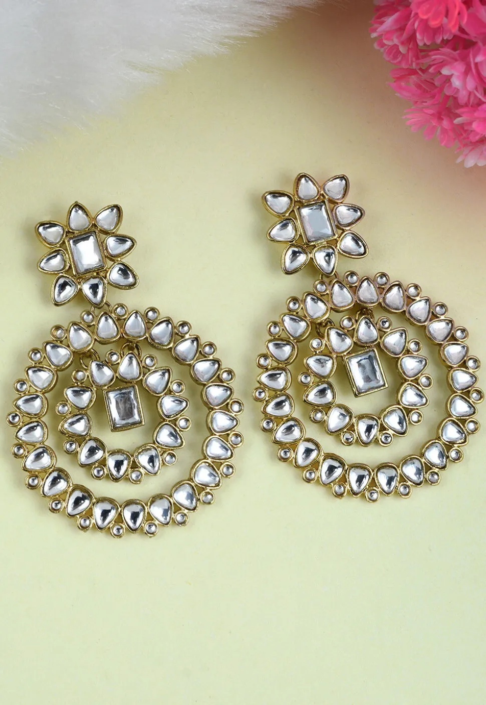 Kundan Chandbali Earrings