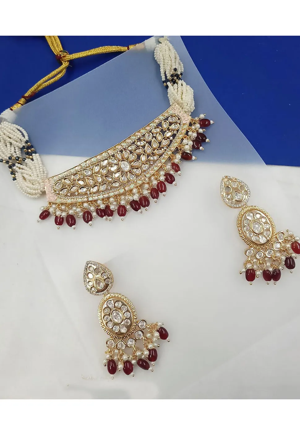 Kundan Choker Necklace Set