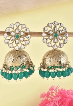Kundan Jhumka Style Earrings