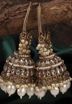 Kundan Jhumka Style Earrings
