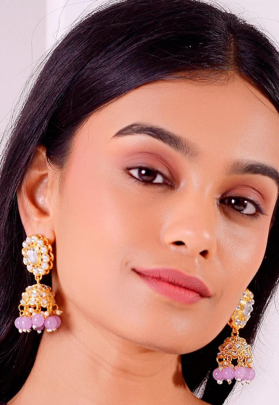 Kundan Jhumka Style Earrings