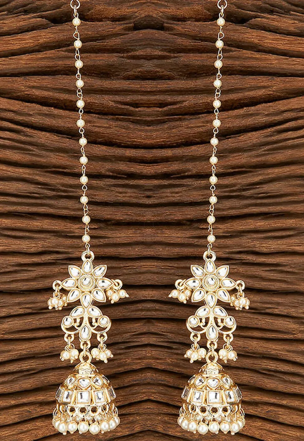 Kundan Jhumka Style Earrings