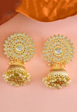 Kundan Jhumka Style Earrings