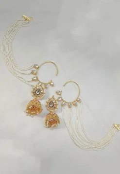 Kundan Jhumka Style Earrings