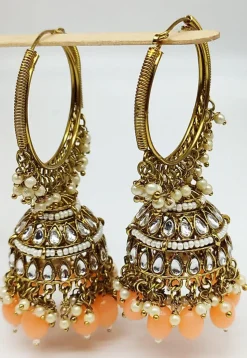 Kundan Jhumka Style Earrings