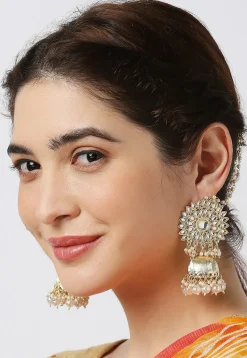 Kundan Jhumka Style Earrings