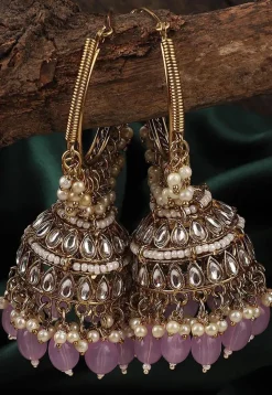 Kundan Jhumka Style Earrings