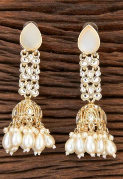 Kundan Jhumka Style Earrings