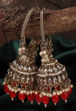 Kundan Jhumka Style Earrings