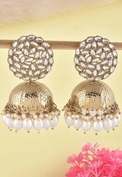 Kundan Jhumka Style Earrings