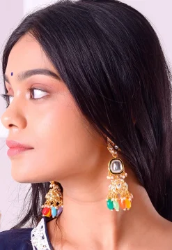Kundan Jhumka Style Earrings