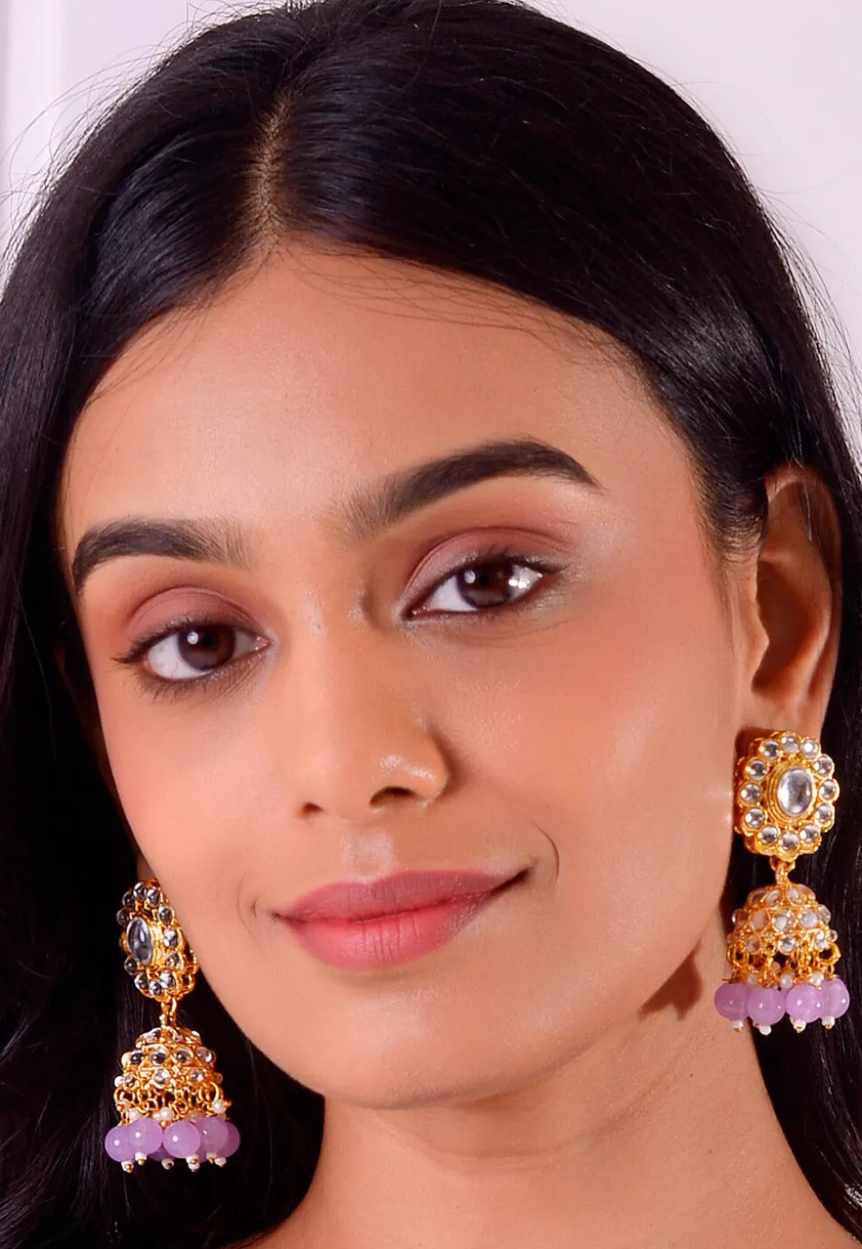 Kundan Jhumka Style Earrings