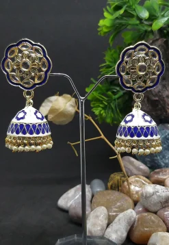 Kundan Jhumka Style Earrings