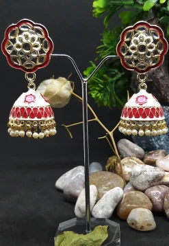 Kundan Jhumka Style Earrings