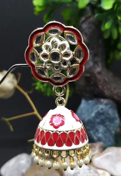 Kundan Jhumka Style Earrings