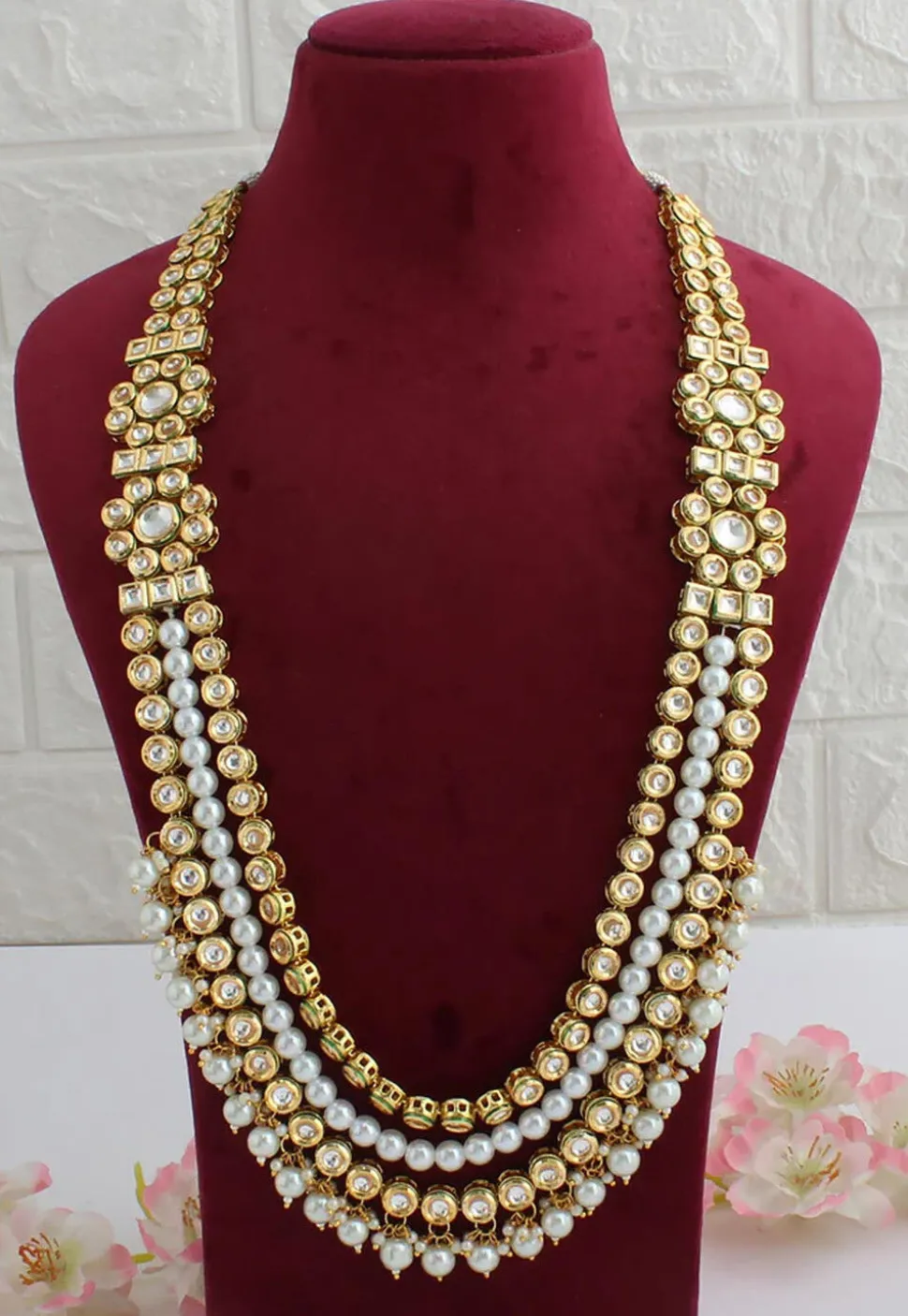 Kundan Long Layered Necklace