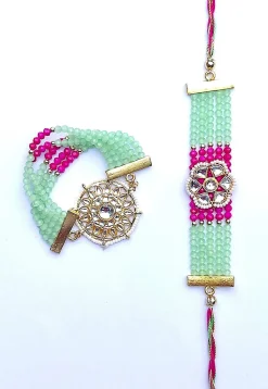 Kundan Rakhi Set