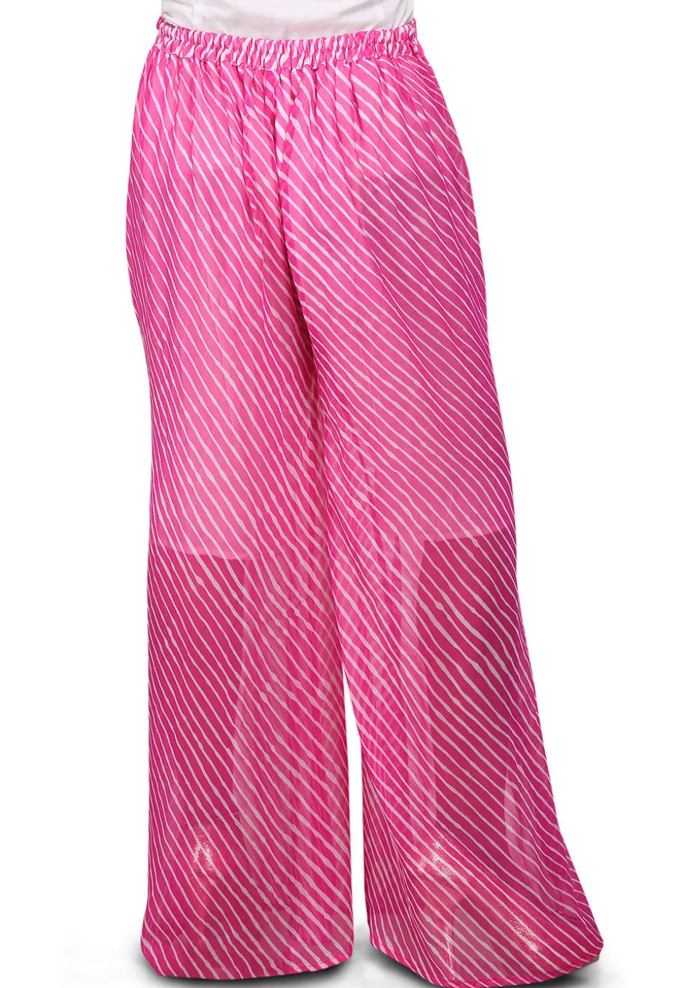 Lehariya Printed Georgette Palazzo in Pink