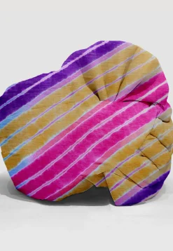 Leheriya Chiffon Unisex Turban in Multicolor