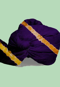 Leheriya Crepe Kids Turban in Dark Purple