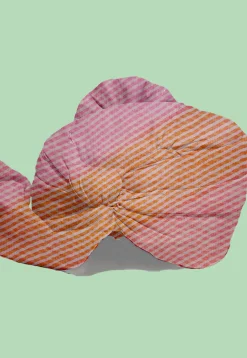 Leheriya Kota Silk Kids Turban in Shaded Orange and Pink