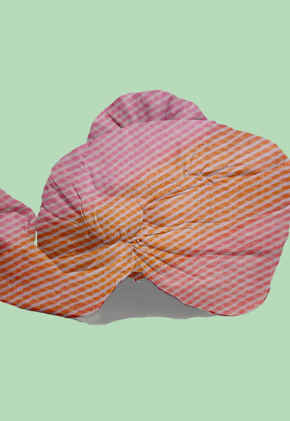Leheriya Kota Silk Kids Turban in Shaded Orange and Pink