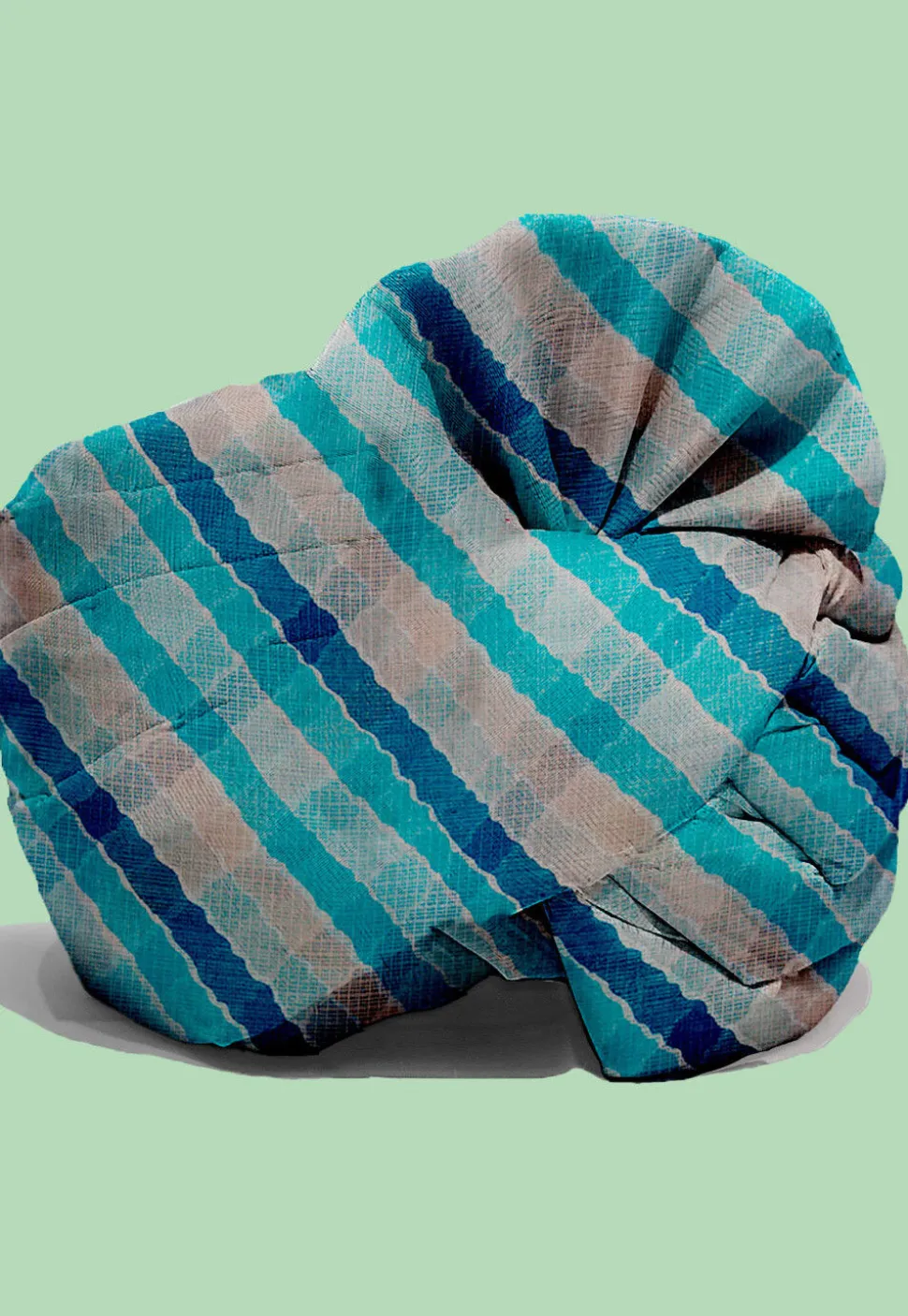 Leheriya Kota Silk Kids Turban in Shaded Blue
