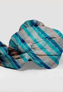 Leheriya Kota Silk Unisex Turban in Shaded Blue