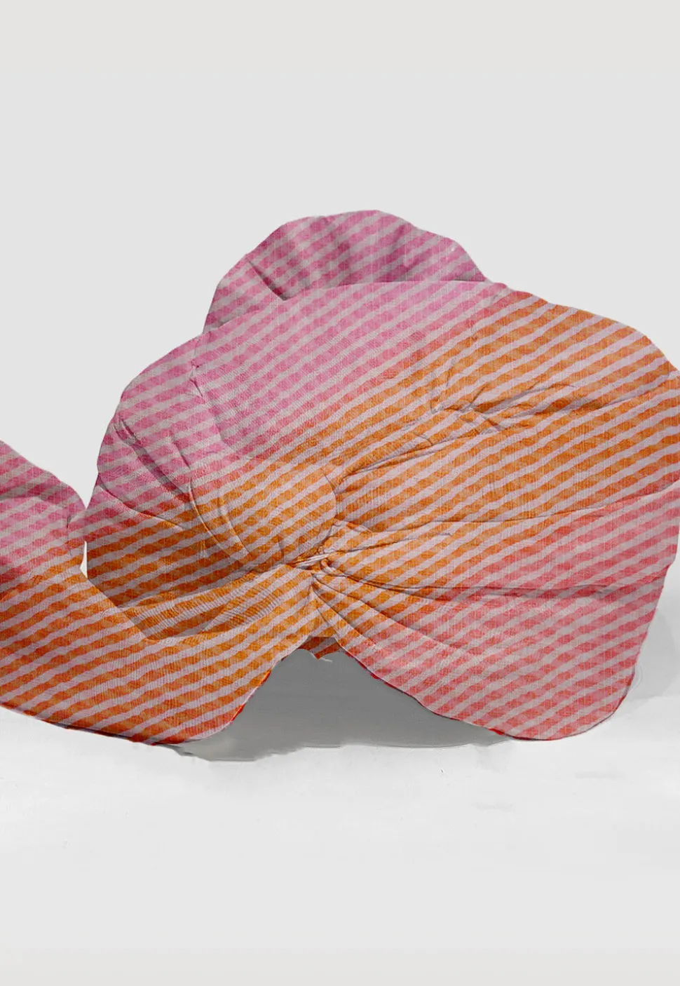 Leheriya Kota Silk Unisex Turban in Shaded Orange and Pink