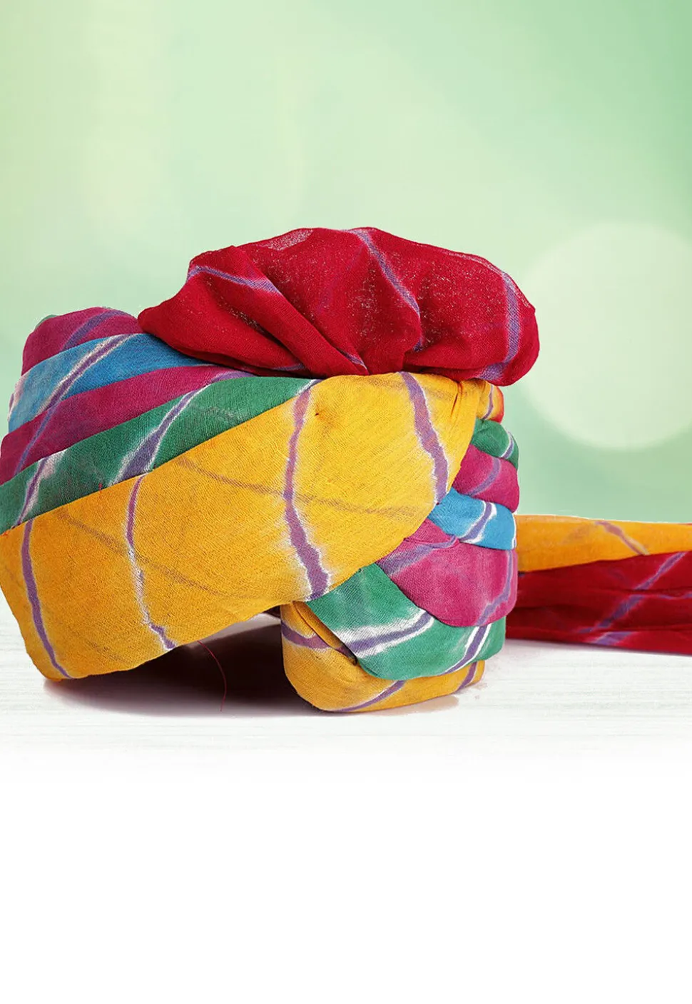 Leheriya Printed Cotton Kids Turban in Multicolor