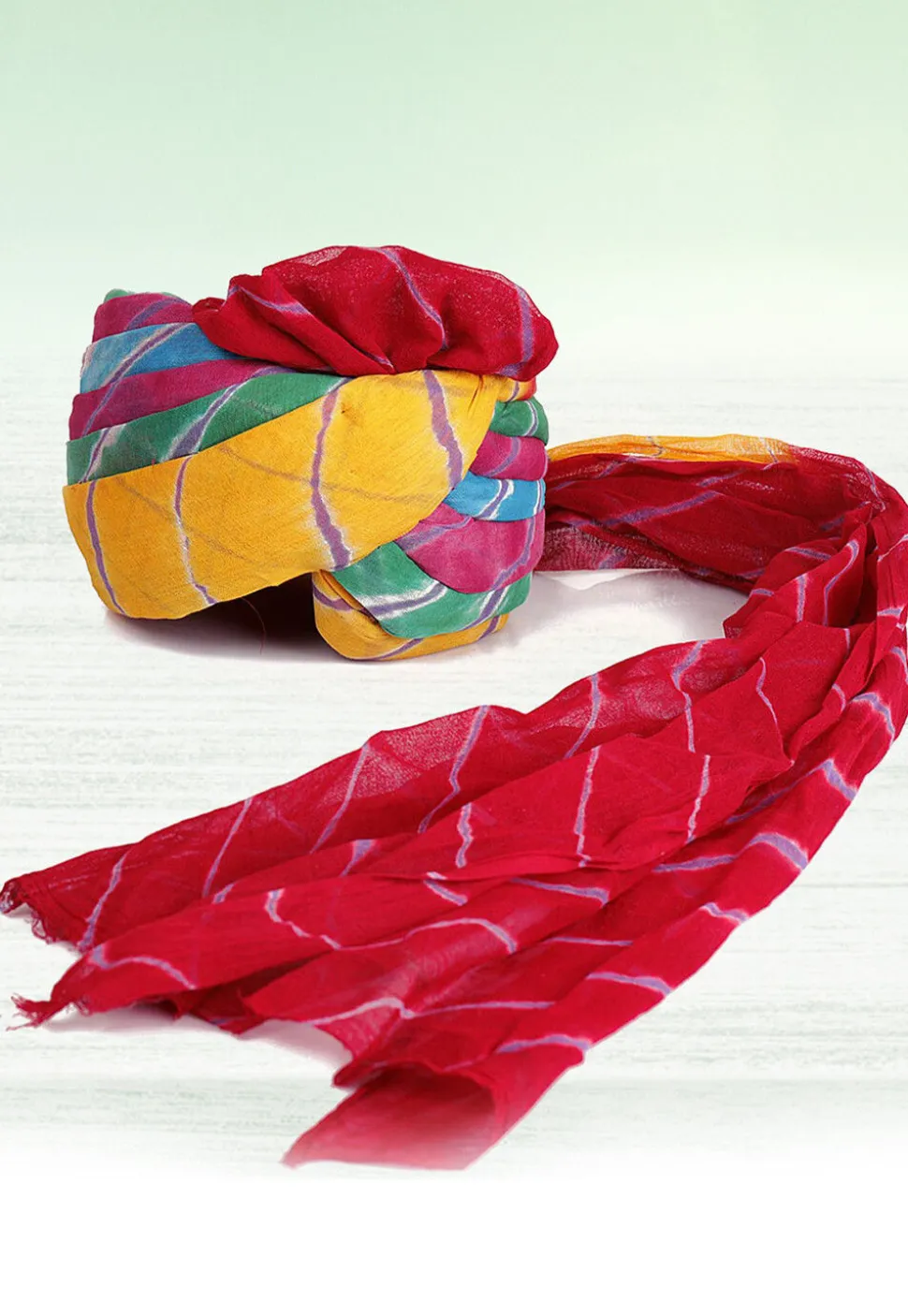 Leheriya Printed Cotton Kids Turban in Multicolor