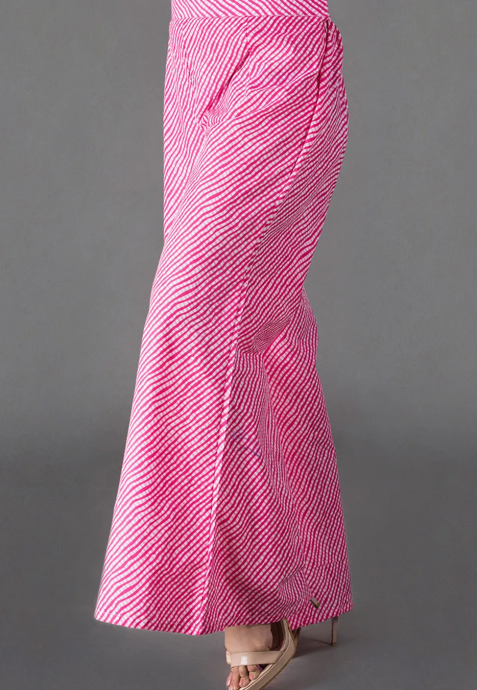 Leheriya Printed Cotton Palazzo in Pink