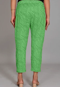 Leheriya Printed Cotton Pant in Green