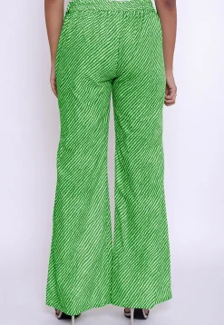 Leheriya Printed Cotton Palazzo in Light Green