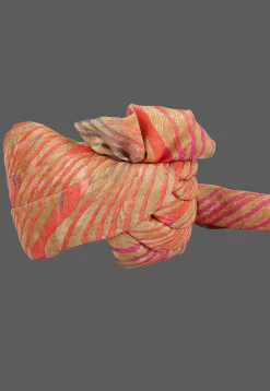 Leheriya Printed Kota Doria Kids Turban in Multicolor
