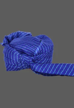 Leheriya Printed Kota Doria Kids Turban in Royal Blue