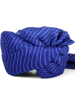 Leheriya Printed Kota Doria Turban in Royal Blue