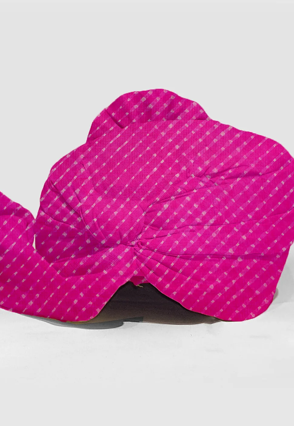 Leheriya Printed Pure Chiffon Unisex Turban in Pink