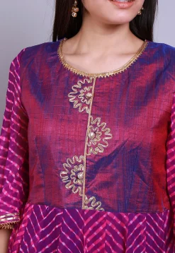 Leheriya Printed Pure Georgette A Line Suit in Purple