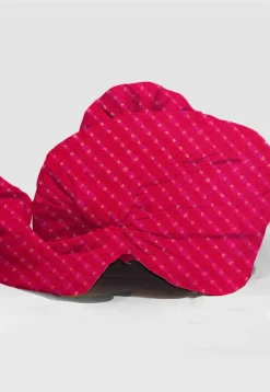 Leheriya Printed Pure Kota Silk Unisex Turban in Fuchsia
