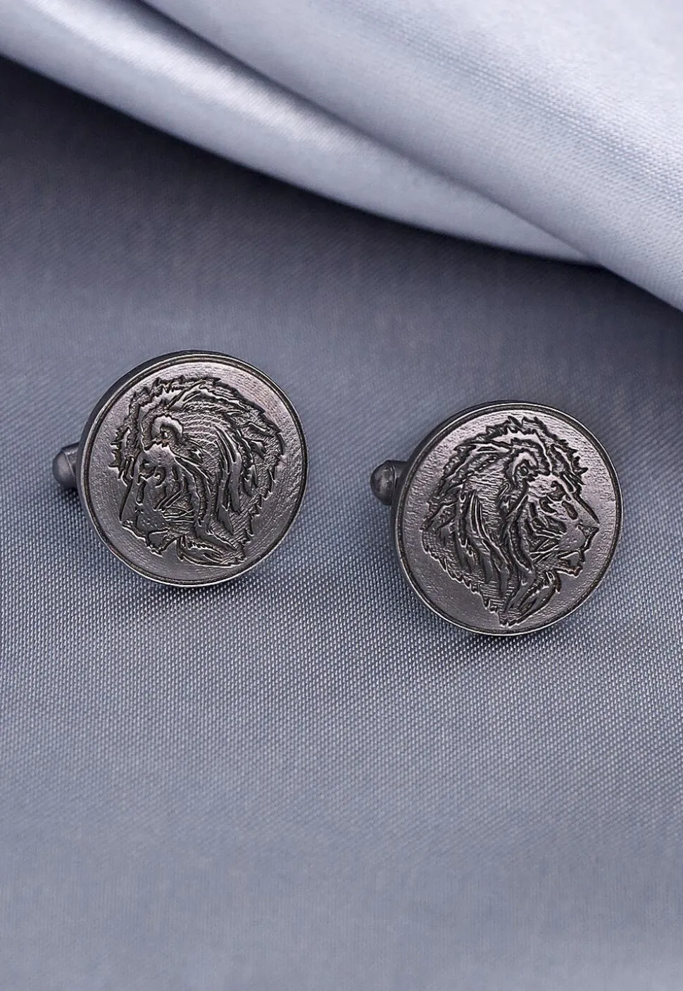 Lions Mane Metallic Cufflink Pair