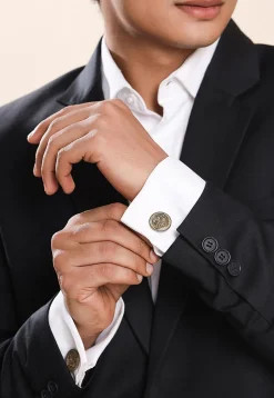 Lions Mane Metallic Cufflink Pair