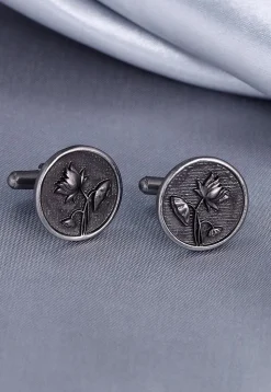 Lotus Magic Metallic Cufflink Pair