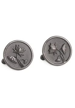 Lotus Magic Metallic Cufflink Pair