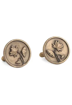 Lotus Magic Metallic Cufflink Pair