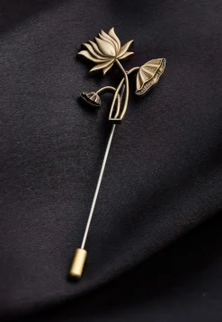Lotus Magic Metallic Lapel Pin