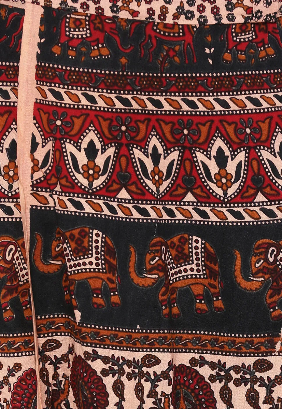 Mandala Printed Pure Cotton Wrap Around Skirt in Multicolor