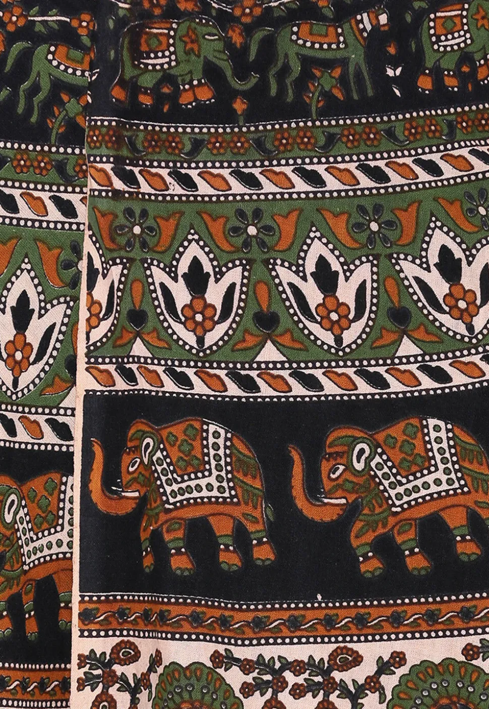 Mandala Printed Pure Cotton Wrap Around Skirt in Multicolor