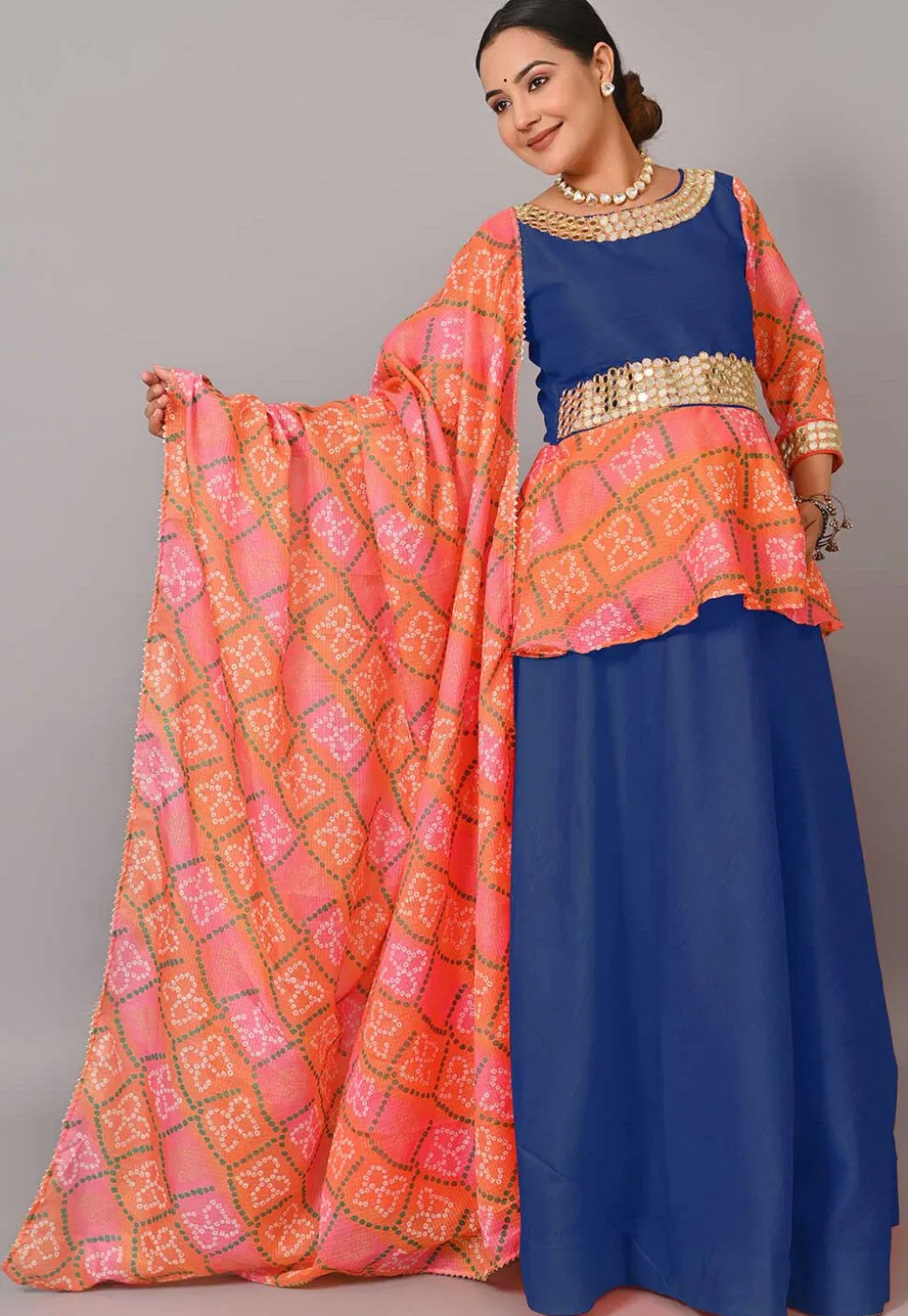 Maternity Art Silk Lehenga in Blue