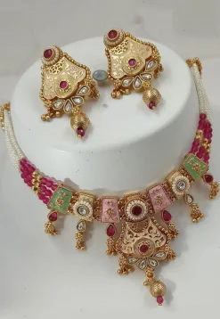 Meenakari Choker Necklace Set